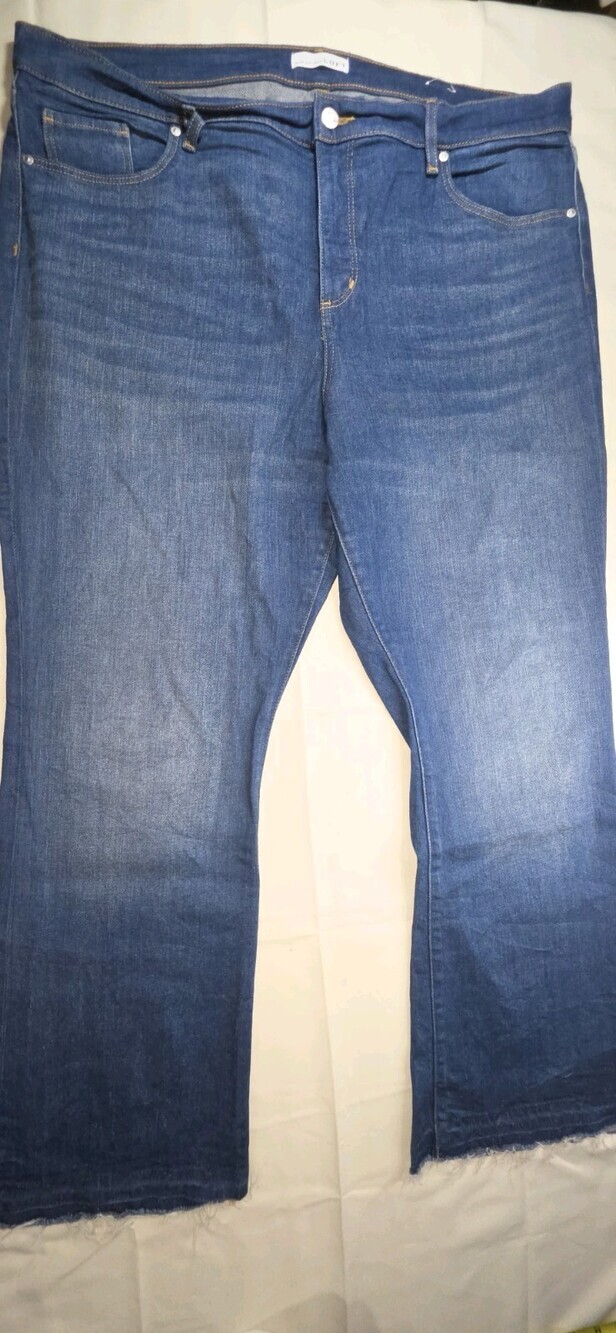 Loft Made & Loved Women's Jeans Blue The Boot Wide Leg Denim Size 34/18 Sku 229